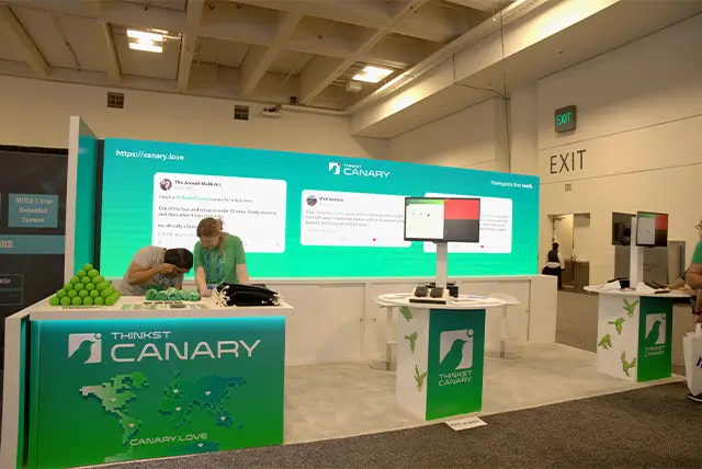 10x20 Exhibit Rental for Thinkst at RSA Conference, Designed and Built by Exponents in San Francisco