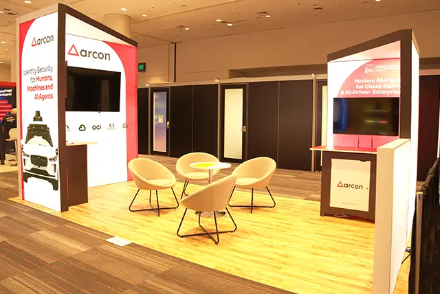 10x20 Trade Show Booth for Arcon at RSA Conference, Designed and Built by Exponents in San Francisco