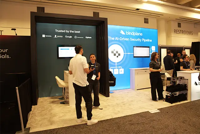 10x20 Trade Show Display Rental for Bindplane at RSA Conference, Designed and Built by Exponents in San Francisco