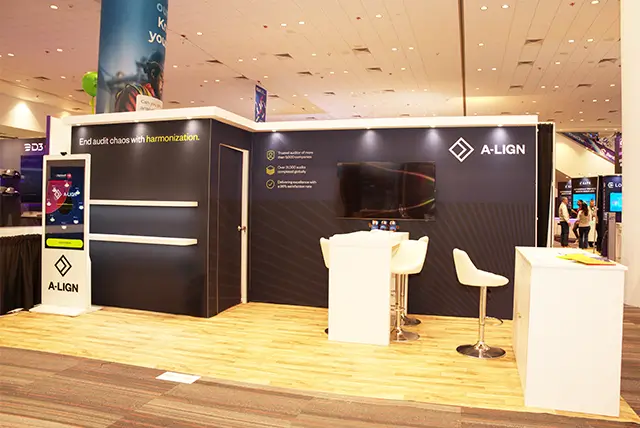 10x20 Trade Show Display for A-LIGN at RSA Conference, Designed and Built by Exponents in San Francisco