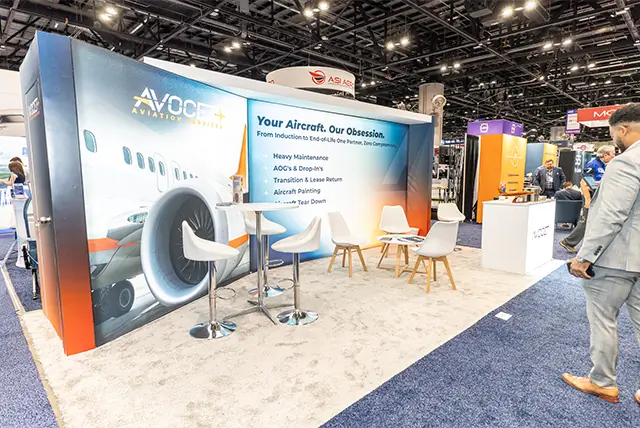 10x20 Trade Show Display for Avocet at MRO Americas, Designed and Built by Exponents in Orlando, FL