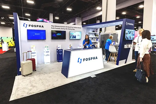 10x20 Trade Show Display for Fospha at Shoptalk, Designed and Built by Exponents in Las Vegas, NV