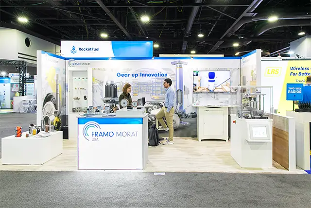 10x20 Trade Show Display for Framo Morat at MODEX, Designed and Built by Exponents in Atlanta, GA