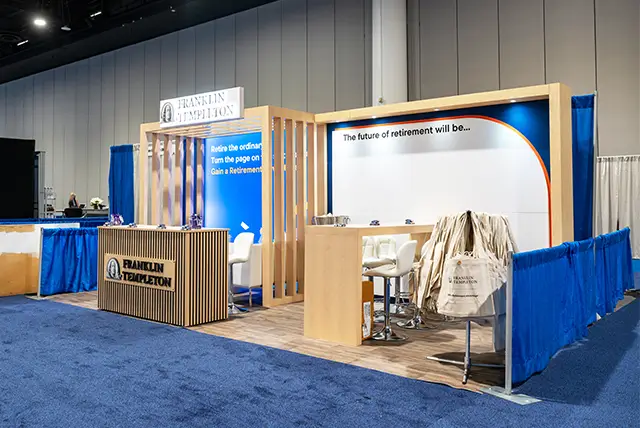 10x20 Trade Show Display for Franklin Distributors LLC at NAPA 401K Summit, Designed and Built by Exponents in Tampa, FL