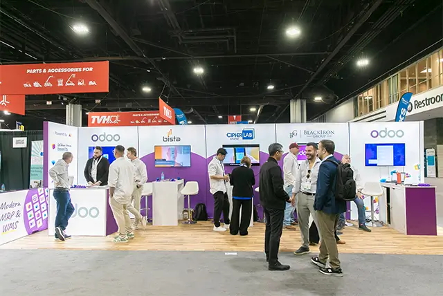 10x30 Trade Show Booth for Odoo at MODEX, Designed and Built by Exponents in Atlanta, GA