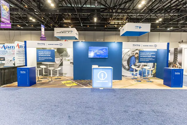 10x30 Trade Show Booth for Sterling at MRO Americas, Designed and Built by Exponents in Orlando, FL