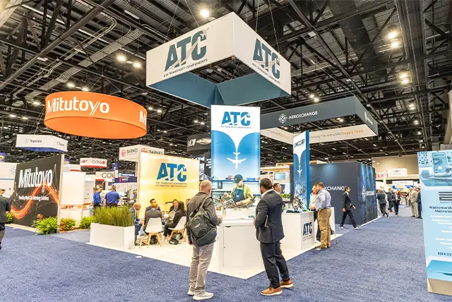 20x20 Trade Show Exhibit Rental for ATC at MRO Americas, Designed and Built by Exponents in Orlando, FL