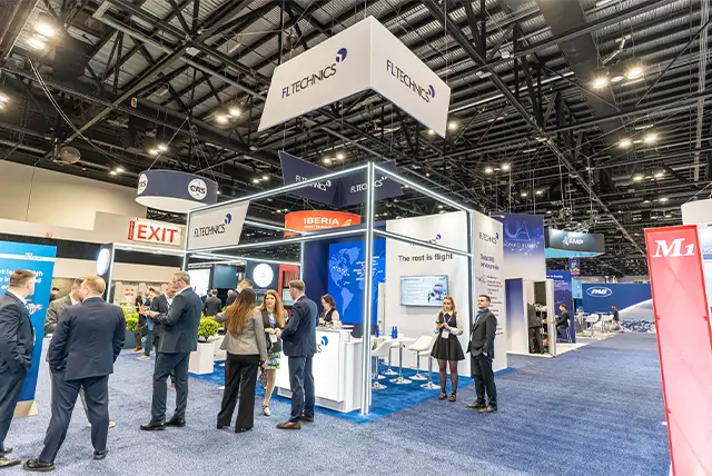 20x20 Trade Show Exhibit for FL TECHNICS at MRO Americas, Designed and Built by Exponents in Orlando, FL