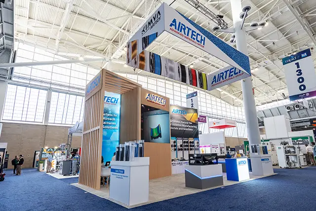 20x30 Exhibit Rental for Airtech at RAPID + TCT, Designed and Built by Exponents in Boston, MA