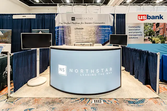 08x10 Trade Show Booth for Global North Star at CAI Annual Conference, Designed and Built by Exponents in Fort Lauderdale