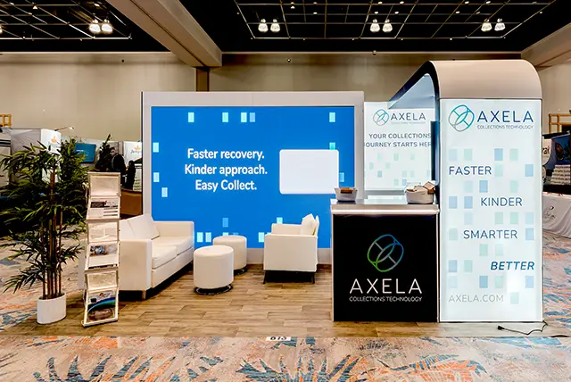 10x16 Trade Show Display for Axela-Tech at CAI Annual Conference, Designed and Built by Exponents in Fort Lauderdale
