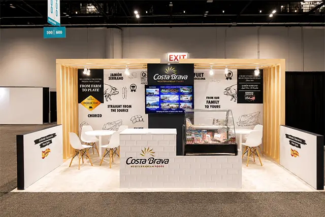 10x20 Trade Show Display Rental for Costa Brava at IDDBA, Designed and Built by Exponents in Orlando, FL