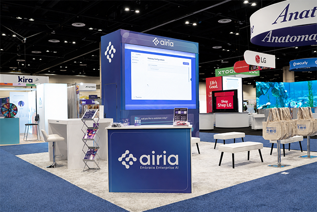 20x20 Custom Exhibit Rental for Airia at ISTE in Orlando FL