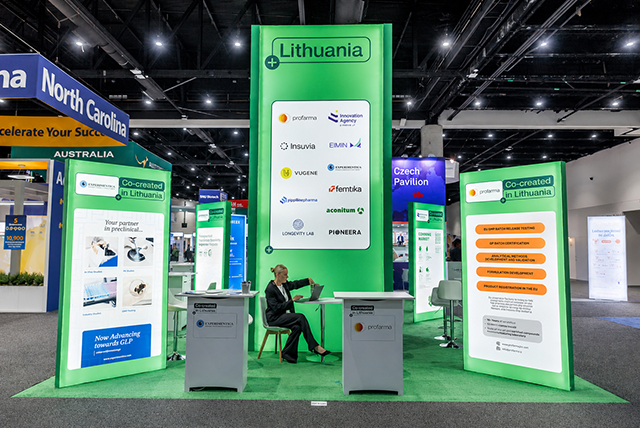 20x20 Trade Show Booth for Lithuania at BIO International Convention in San Diego, CA
